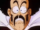 Mr. Satan watching Trunks vs. Goten