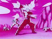 Goku deflecting Frieza's Barrage Death Beam