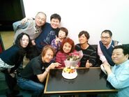 Yūji Mitsuya with other voice actors (October 2013)