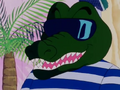 Alligator with sunglasses