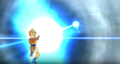 Goku fires his Super Kamehameha