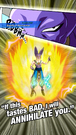 Beerus charges Destruction God's Fury in Dokkan Battle