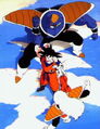 Burter and Jeice attempt to attack Goku