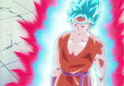 SSJ BLUE GOKU(arc u7 x u6)- (Super Saiyan God Super Saiyan: Kaio-ken)