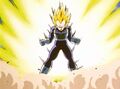 Vegeta with yellow aura