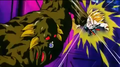 Bio-Broly punches Trunks