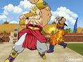 Broly punches Goku