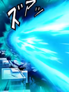 Super Saiyan 4 Gogeta firing the Big Bang Kamehameha in Dokkan Battle