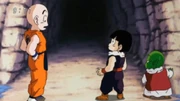 The group arrives at the cave where Bulma is