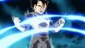 Vegeta se transformant en Super Saiyen Blue