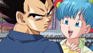 Vegeta appears disinterested in Bulma's shopping spree