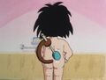 Goku using his tail