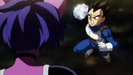 Hop surprised at Goku before being punched by Vegeta 3