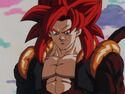 Super Saiyan 4 Gogeta about to create copies of himself