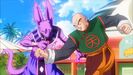 Fury Beerus counters Tien's attack