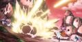 The explosion caused by Cabira's Arm Cannon in Episode of Bardock
