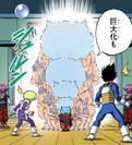 Yardrat Elder Pybara using Spirit Control to perform Gigantification in Dragon Ball Super