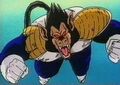 Vegeta lunges into the air in his Great Ape form