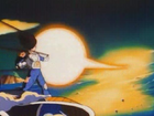 Vegeta fires an energy wave to finish off an unconscious Recoome