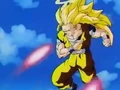 Super Saiyan 3 Goku deflects Majin Buu's Enjoy Browning