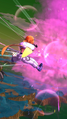 Pan: Honey (DBL08-07E) firing Maiden Blast Super Skill in Dragon Ball Legends