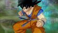 Goku's ki forming an "aura" in Burst Limit