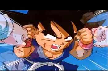 Goku vs B Goten y B Gohan
