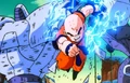 Krillin destroys a Cyclopian Guard