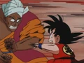 Goku lands a few fast punches on Nam