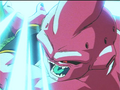 Kid Buu charges a Super Kamehameha