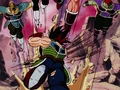 Bardock rushes towards his opponents