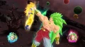 Super Saiyan 3 Broly grabs Super Saiyan 3 Goku in Raging Blast 2