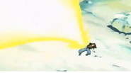 Trunks destruye por completo al Terrible Androide y venga la muerte de Son Gohan.