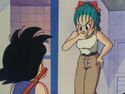 Bulma telling goku to take a bath