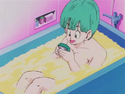 Bulma receiving message that Goku is coming