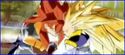 Super Saiyan 4 Gogeta and Super Saiyan 3 Gotenks performing the Father-Son Kamehameha in W Bakuretsu Impact