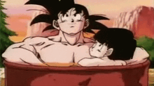 Goku&GohanBath.gif