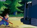 Goku inspects Bulma's car