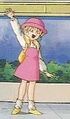 Marron in the Baby Saga waving to Krillin