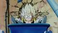 Gotenks in the bath inside the Time Chamber