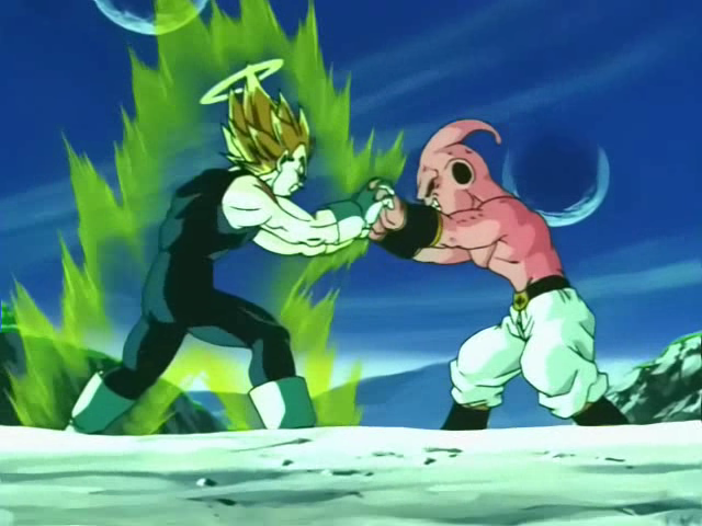 Goku Goes Super Saiyan 2 against Majin Buu 