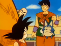Yamcha offers to buy Goku a new outfit