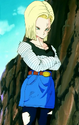 Android 18 during her fight with Vegeta