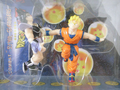 Combat Super Guerriers Turles versus Goku close up