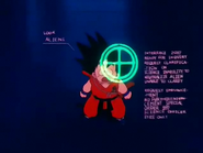 Sargento Metalico revelando que Goku es un extraterrestre usando y leyendo su escaner