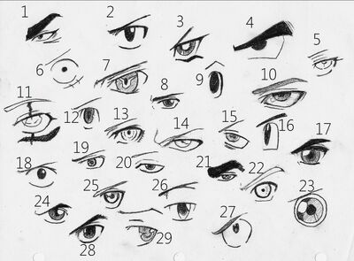 Eyes of male anime characters by JigokuOnna on DeviantArt