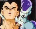 Frieza sadistically beating up Vegeta