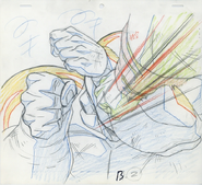 Fotograma clave para el episodio 103 de Dragon Ball Z de Freeza Máximo Poder al 100 % contra Son Goku Supersaiyano de Primer Grado.