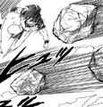 Goku dodge rocks manga