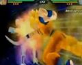 Goku uses his rush attack in Budokai Tenkaichi 1